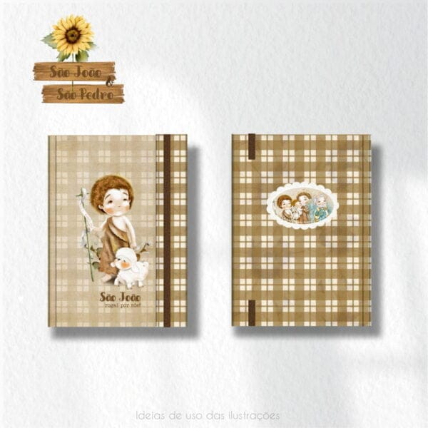 Kit Digital São João e São Pedro Santinhos Católicos Png