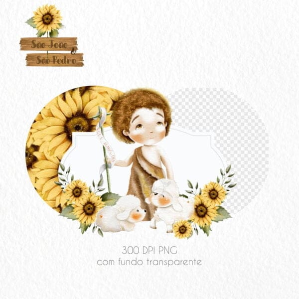 Kit Digital São João e São Pedro Santinhos Católicos Png