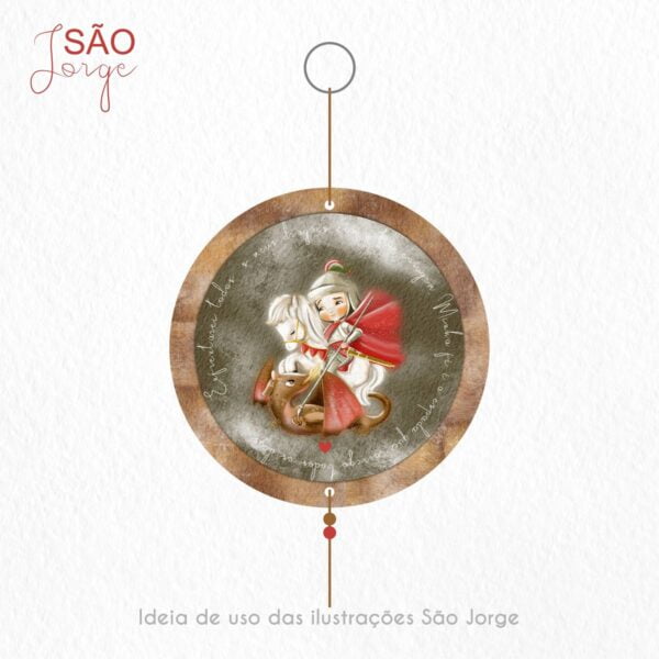 Kit Digital São Jorge Santinhos Católicos Imagens Png