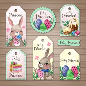 kit digital tags pascoa arquivo digital tags