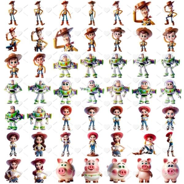 Kit Digital Toy Story Buzz Woody Png Cute Fofo Ilustrações