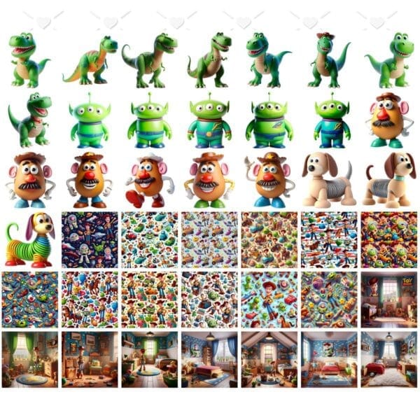 Kit Digital Toy Story Buzz Woody Png Cute Fofo Ilustrações