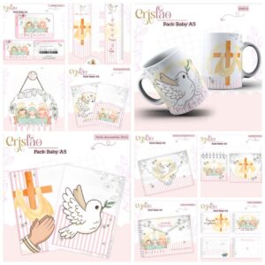 kit encadernacao baby cristao menina arquivo digital baby menina 1