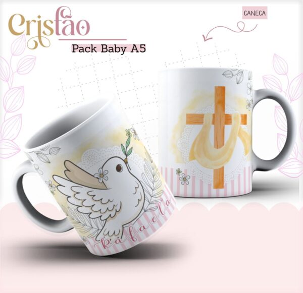Kit Encadernação Baby Cristão Menina - Arquivo Digital - Imagem 4