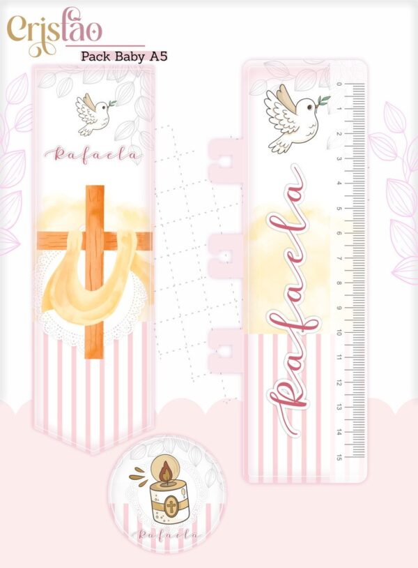 Kit Encadernação Baby Cristão Menina - Arquivo Digital - Imagem 3