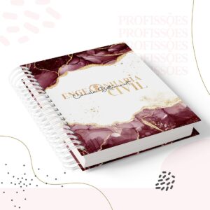 kit encadernacao engenharia civil feminino arquivo digital papel e scrapbook