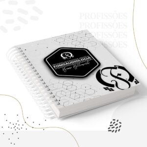 kit encadernacao fonoaudiologia masculino arquivo digital fonoaudiologia
