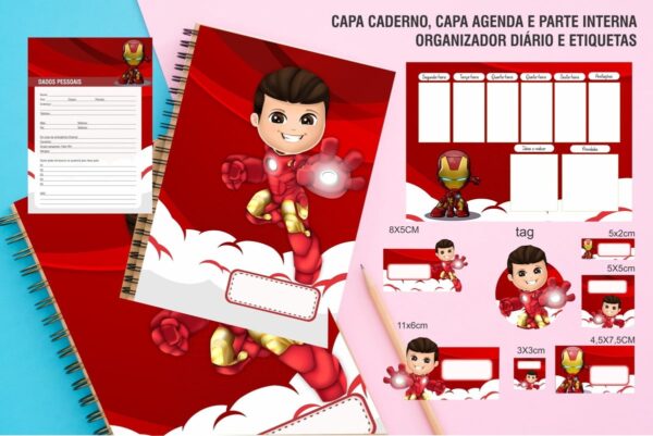 Kit Encadernação Homem de Ferro - Arquivo Digital