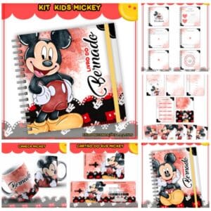 kit encadernacao infantil mickey arquivo digital encadernacao personalizada