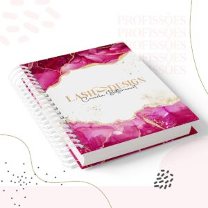 kit encadernacao lash design feminino arquivo digital caderno