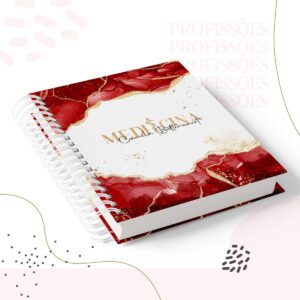 kit encadernacao medicina feminino arquivo digital caderno