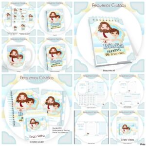 Kit Encadernação Pequenos Tesouros Menino - Arquivo Digital