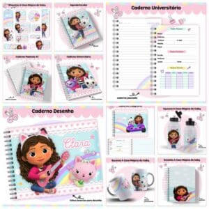 Kit Escolar a Casa Mágica Gabby - Arquivo Digital