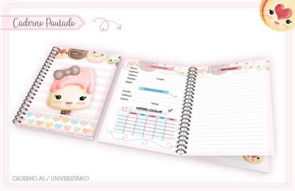KIT ESCOLAR DOCINHOS CUTE - ARQUIVO DIGITAL - Imagem 2