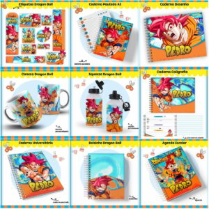 Kit Escolar Dragonball - Arquivo Digital