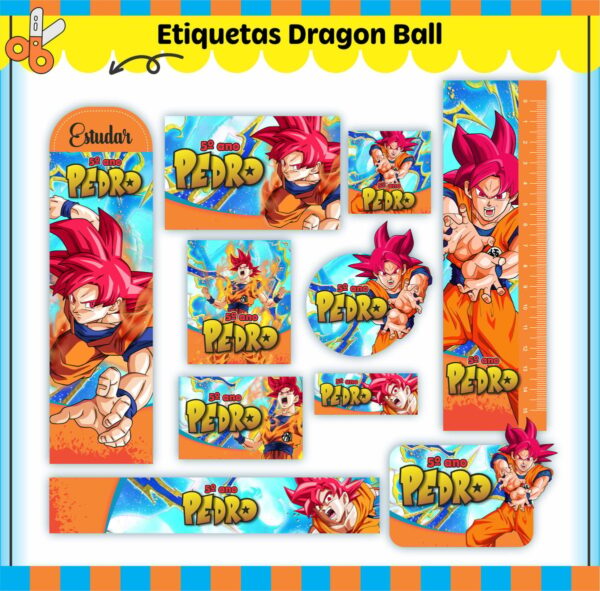 Kit Escolar Dragonball - Arquivo Digital