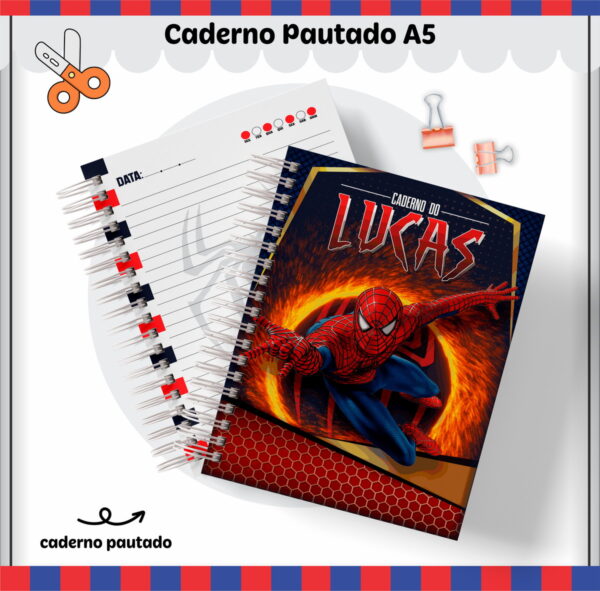 Kit Escolar Homem Aranha - Arquivo Digital - Imagem 3