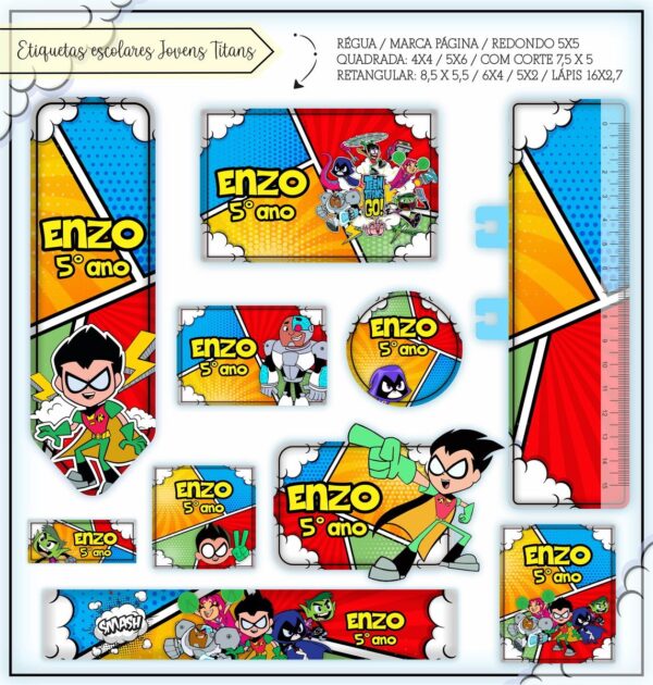 KIT ESCOLAR JOVENS TITÃNS - ARQUIVO DIGITAL - Imagem 4