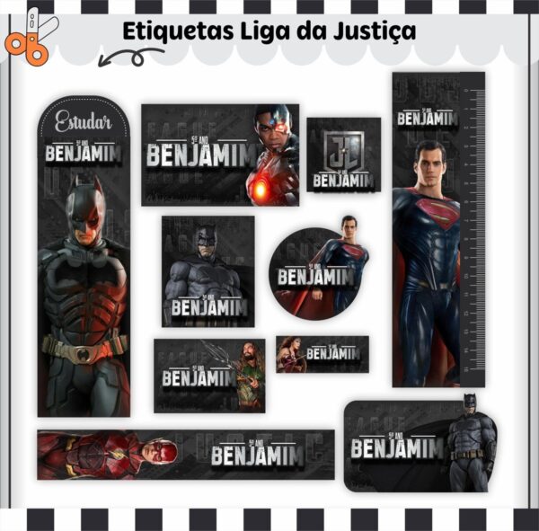 Kit Escolar Liga da Justiça - Arquivo Digital