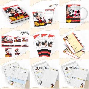 kit escolar mickey arquivo digital papelaria 1