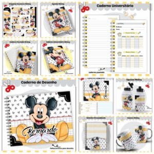 Kit Escolar Mickey Lindo - Arquivo Digital