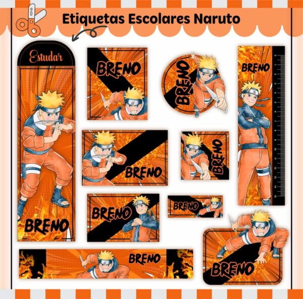 Kit Escolar Naruto - Arquivo Digital