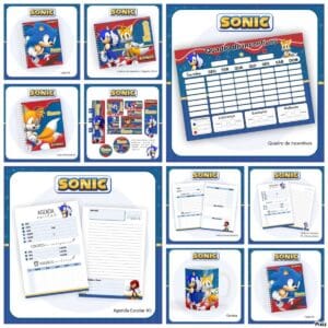 Kit Escolar Sonic - Arquivo Digital
