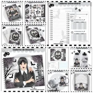 Kit Escolar Wandinha - Arquivo Digital