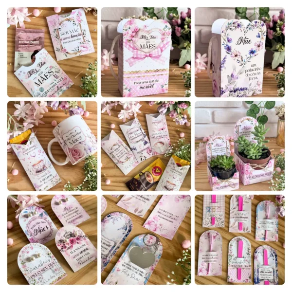 Kit Especial de Dia das Mães em PNG Presentes Personalizados