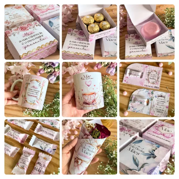 Kit Especial de Dia das Mães em PNG Presentes Personalizados