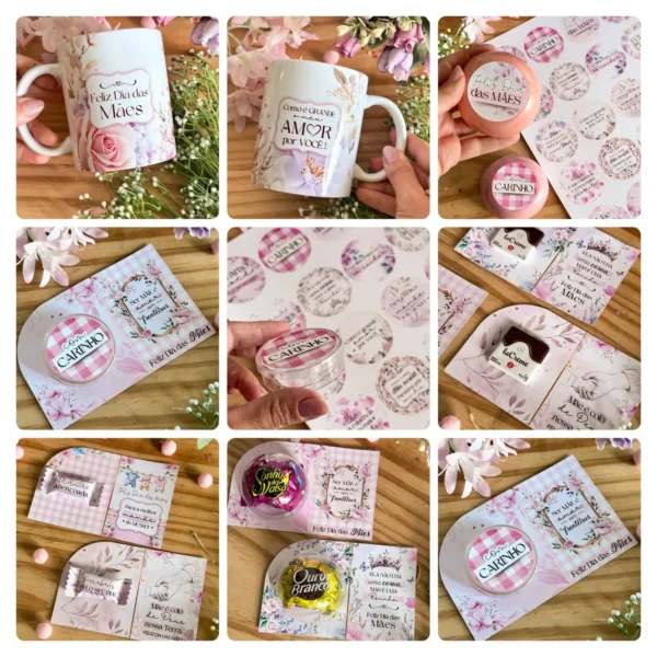 Kit Especial de Dia das Mães em PNG Presentes Personalizados
