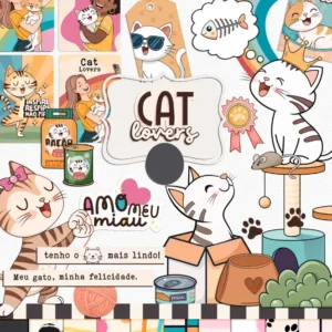 Kit Estampa Digital para Amantes de Pets: Gatos e Cães