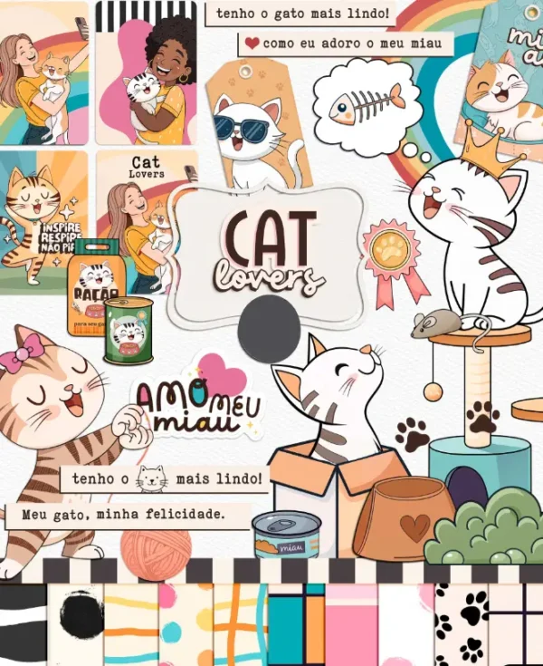 Kit Estampa Digital para Amantes de Pets: Gatos e Cães