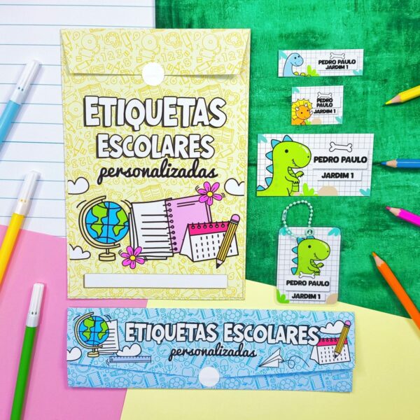 Kit Etiquetas Escolares - Arquivo Digital - Imagem 3