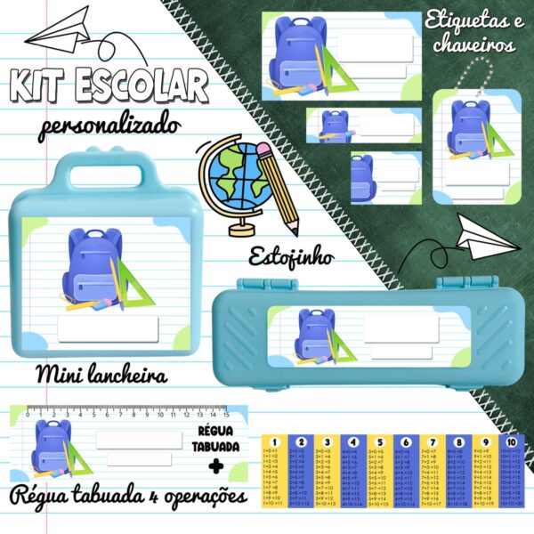 Kit Etiquetas Escolares Meninas e Meninos - Imagem 3