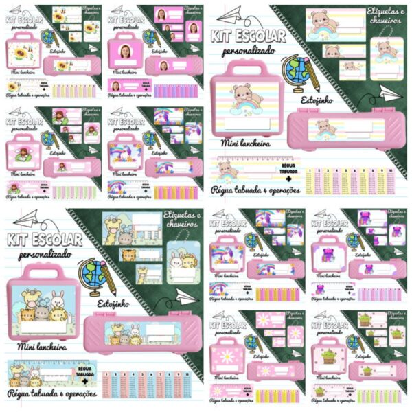Kit Etiquetas Escolares Meninas e Meninos - Imagem 5