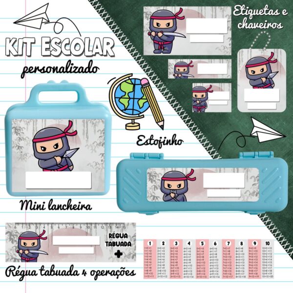 Kit Etiquetas Escolares Meninas e Meninos - Imagem 2