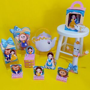 kit festa a bela e a fera cute arquivo digital aniversario infantil 2
