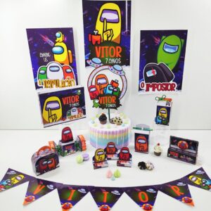 kit festa among us arquivo digital aniversario infantil 2
