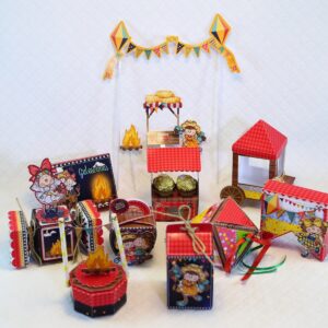 kit festa arraia vermelho arquivo digital personalizacao 2