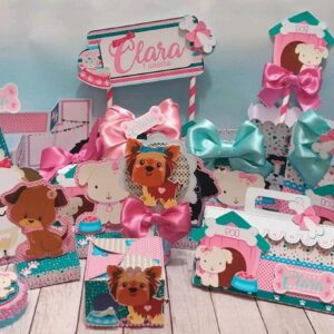kit festa cachorrinhos arquivo digital papelaria personalizada 1