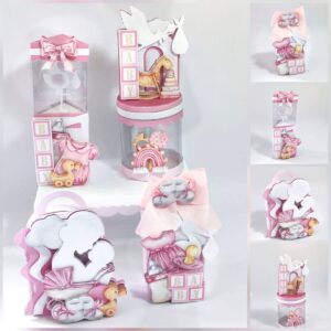 kit festa cha de bebe menina luxo studio e pdf arte digital
