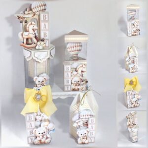 kit festa cha de bebe ursinho clean studio e pdf festas e comemoracoes 1