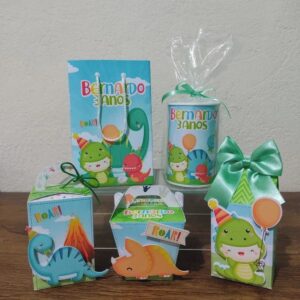 kit festa dinossauro baby studio personalizacao
