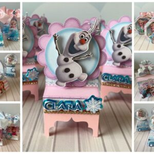 kit festa frozen rosa e azul arquivo digital papel e scrapbook