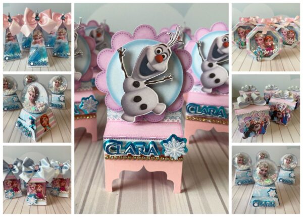 Kit Festa Frozen Rosa E Azul - Arquivo Digital