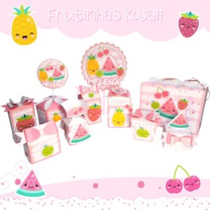 Kit Festa Frutas Kwaii - Arquivo Digital