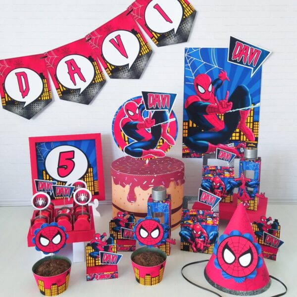 Kit Festa Homem Aranha - Arquivo Digital