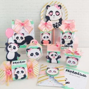 Kit Festa Panda Rosa - Arquivo Digital