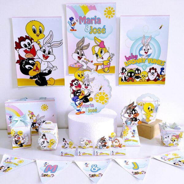 Kit Festa Pronta Looney Tunes Baby - Arquivo Digital